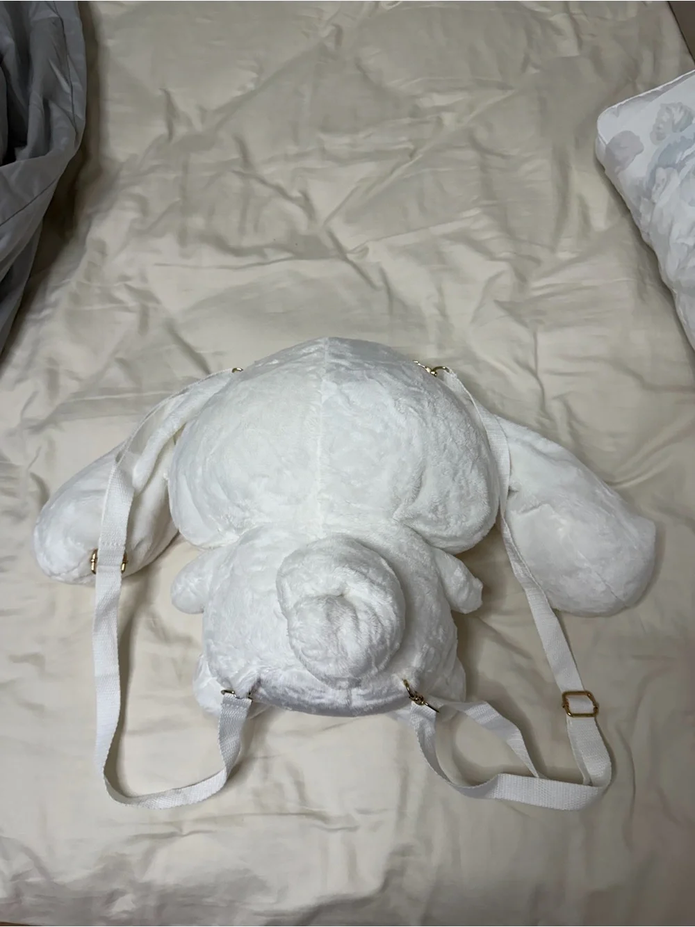 White Cinnamoroll Plush Backpack with Star Accents